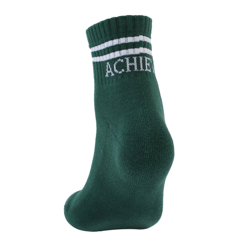 Quarter Lifestyle Unisex Socks, Premium Cotton Blend, Versatile Design, Durable & Superior Grip, Comfort & Everyday Style, Comfort & Everyday Style (Green/White)