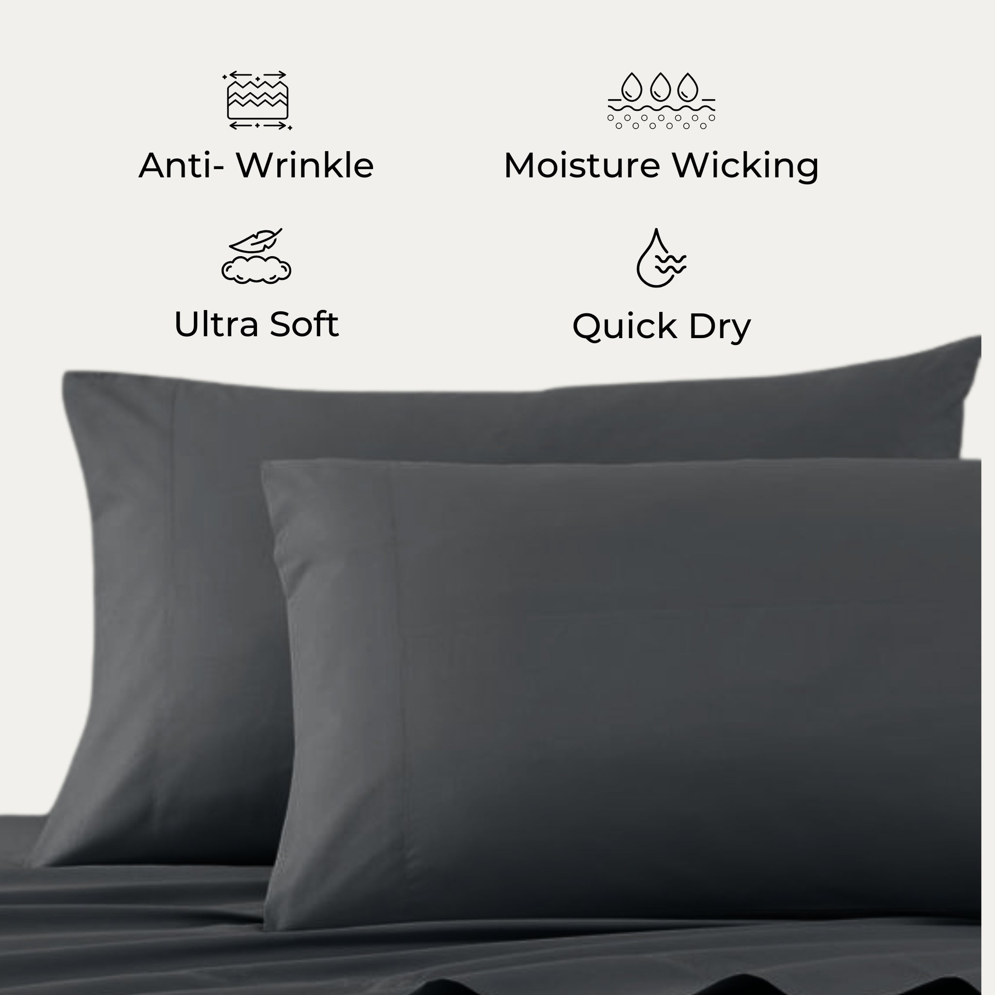 King and Queen Size Bedsheet Set with Fitted Sheet, Flat Sheet & 2 Pillow Covers | Soft 100% Egyptian Cotton with 16-Inch Deep Pockets & Breathable Fabric