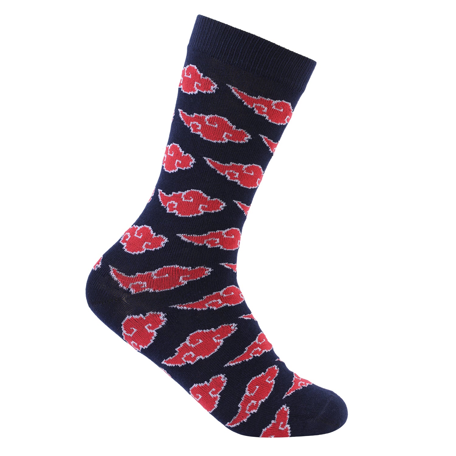 Formal Men's Socks - Akatsuki Edition, Cotton Blend, Stylish Pattern, Soft and Durable, Comfortable for Office Use (Navy Blue)