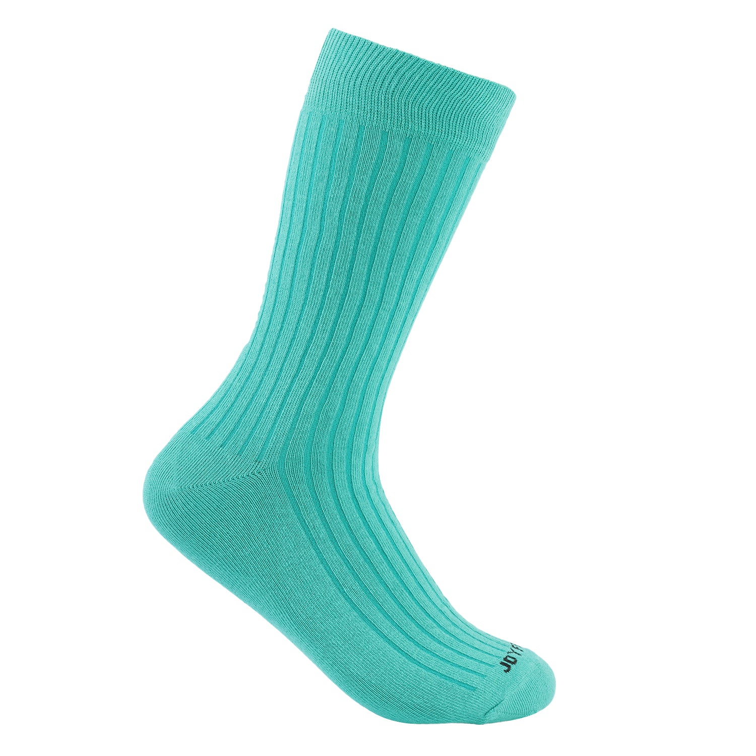 Formal Men's Ribbed Socks, Cotton Blend, Stylish Pattern, Soft and Durable, Comfortable for Office  Use (Turquise Blue)