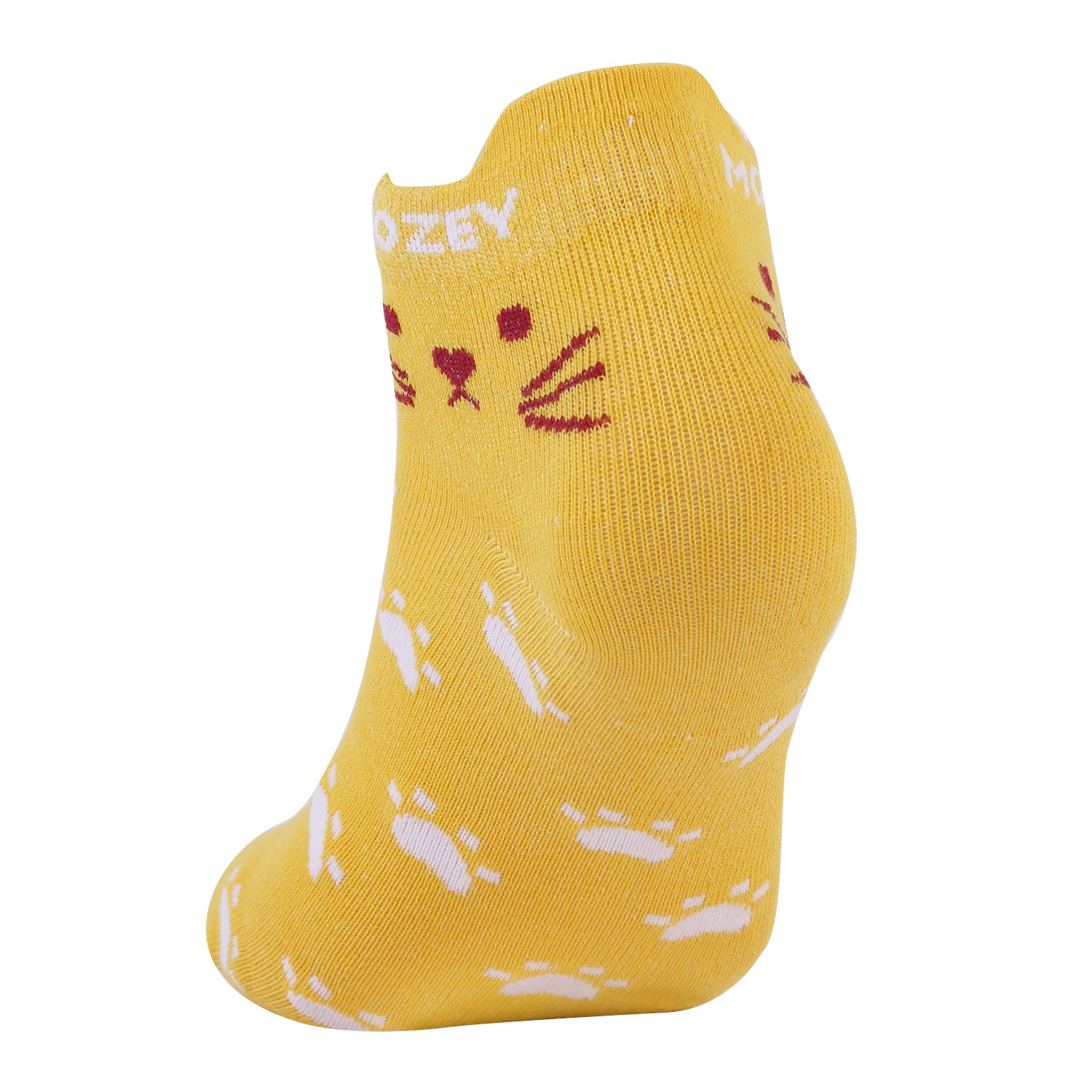 Ankle Cat Sneaker Socks, Premium Cotton Blend, Lightweight &  Perfect for Everyday and Casual Wear (Yellow/White)