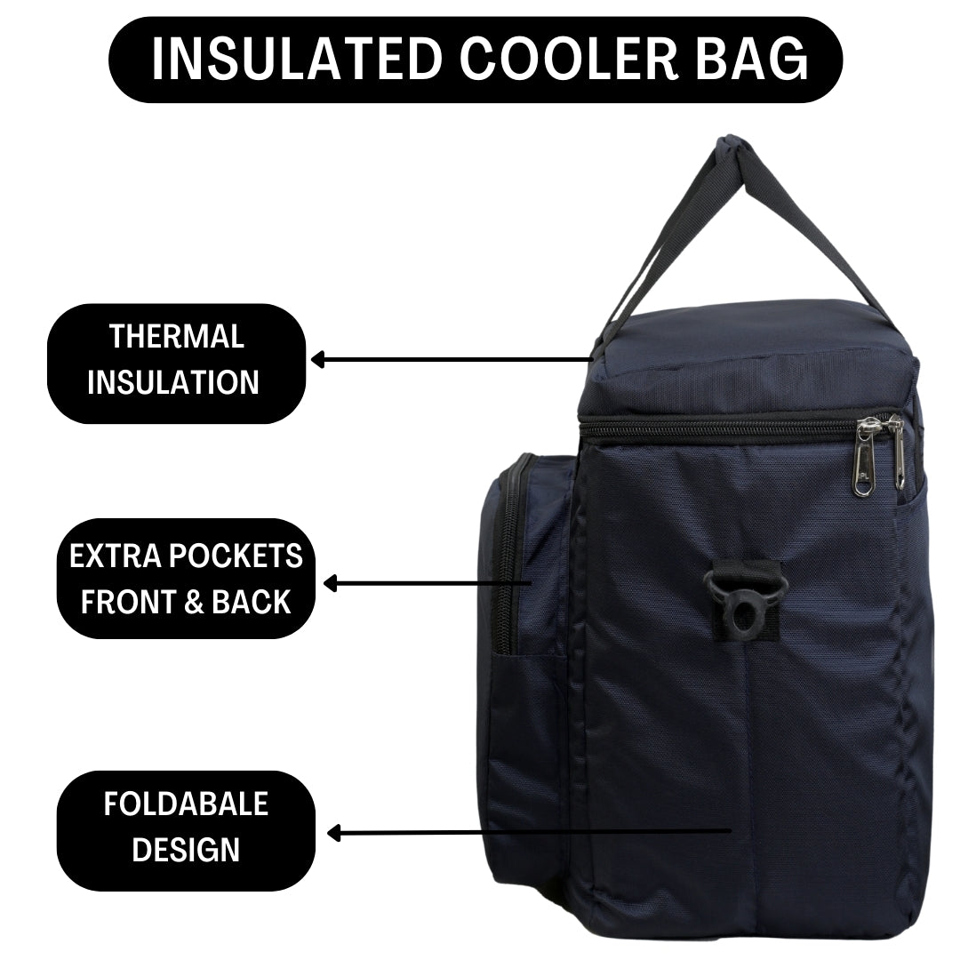 Outer Woods Insulated 6 Bottle Cooler Bag | with 6 Units of Ice Gel Packs | Wine Cooler Bag | Beer Cooler Bag | Insulated Bag | Fits 6 Full Size Bottles