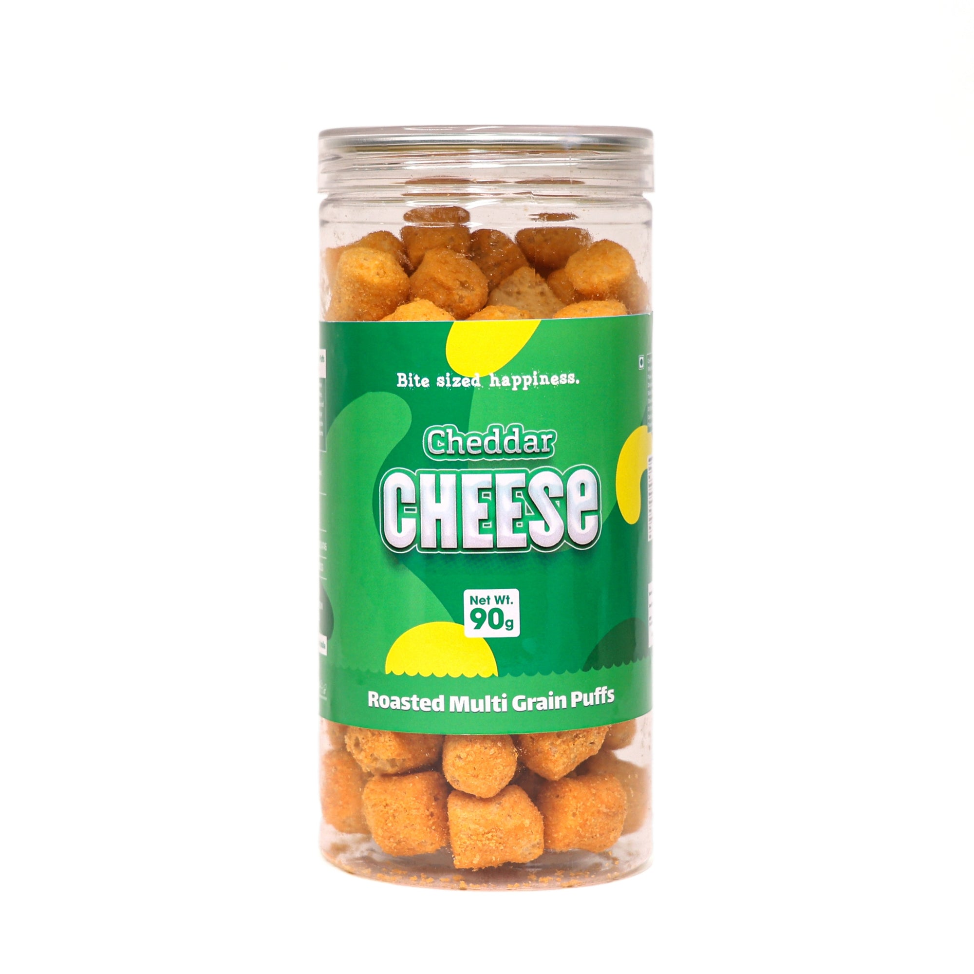 Crack A Nut's Cheddar Cheese Roasted Multi-Grain Puffs, Savory & Healthy Snack, Packed with Protein & Low in Sugar, Lightly Roasted Multi-Grain Goodness, Perfect for Cravings & Guilt-Free Indulgence, 100g.