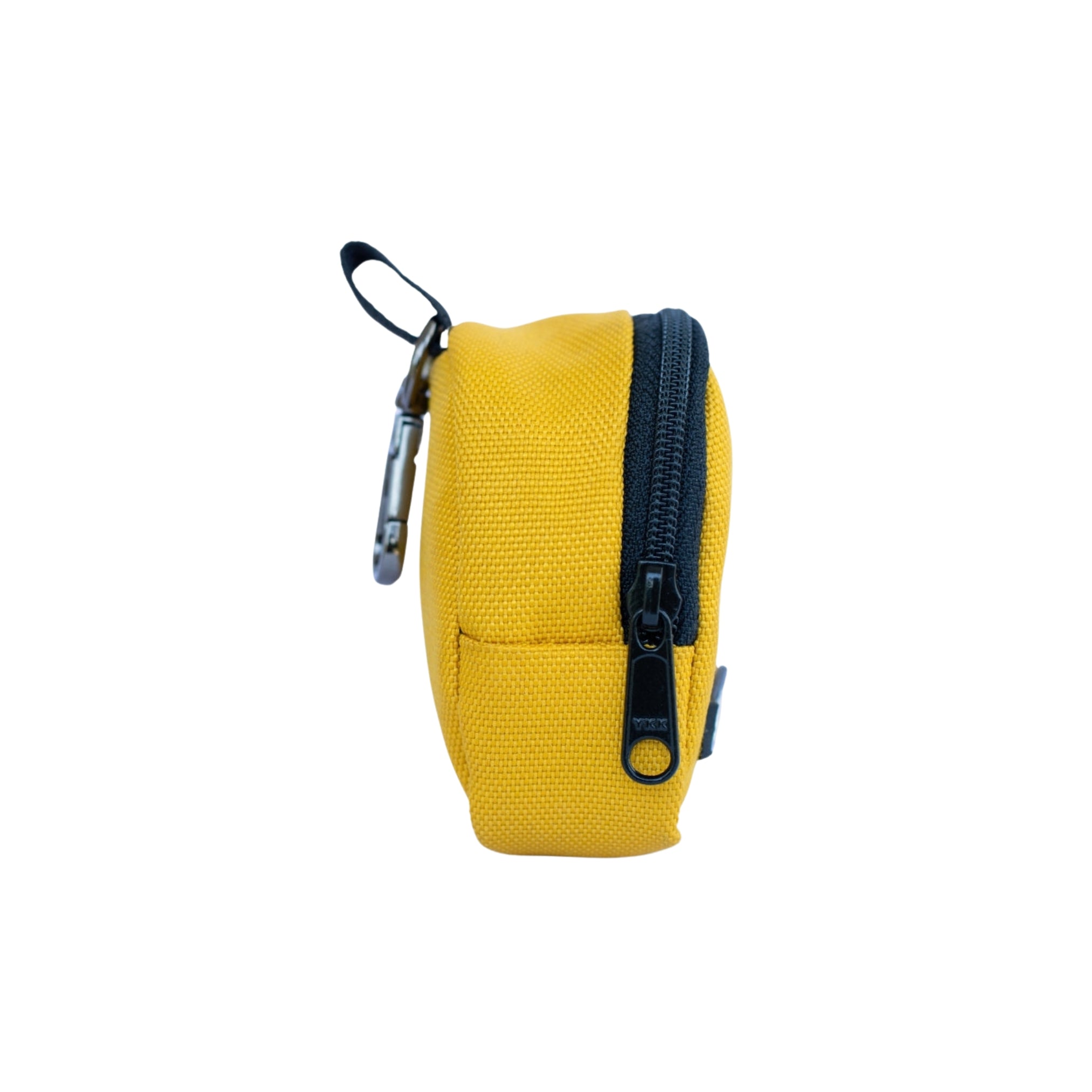 Pochette à pièces Pro | Organisateur de pièces compact avec fermeture à glissière et crochet amovible | Jaune