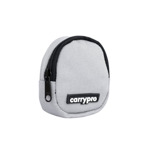 Pro Coin Pouch | Compact Coin Organizer with Zipper Closure and Detachable Hook | Mist Grey