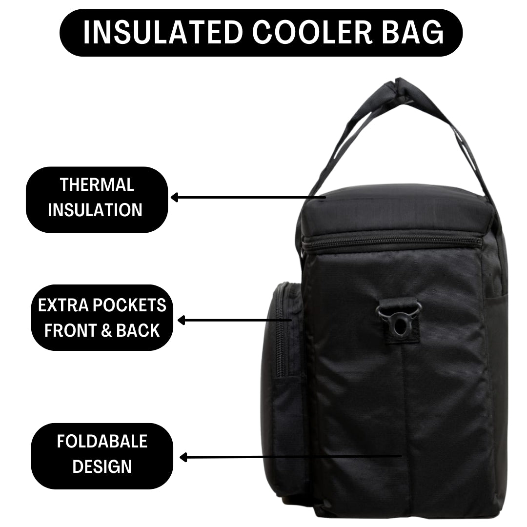 Outer Woods Insulated 6 Bottle Cooler Bag | with 6 Units of Ice Gel Packs | Wine Cooler Bag | Beer Cooler Bag | Insulated Bag | Fits 6 Full Size Bottles