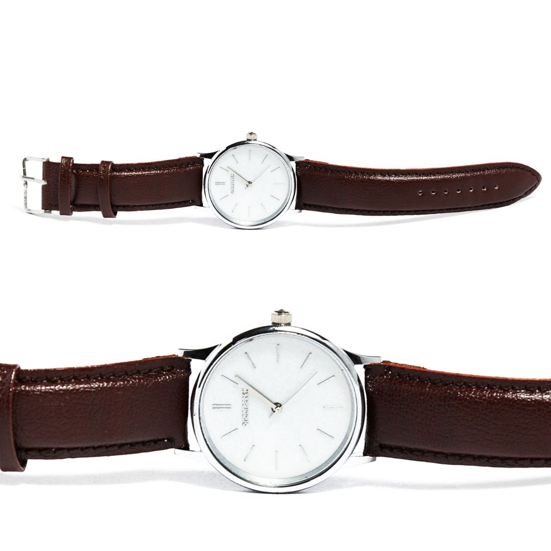 Brown Watch – Classic Analog Design, Steel Strap, Perfect for Weddings or Casual Wear, Brown