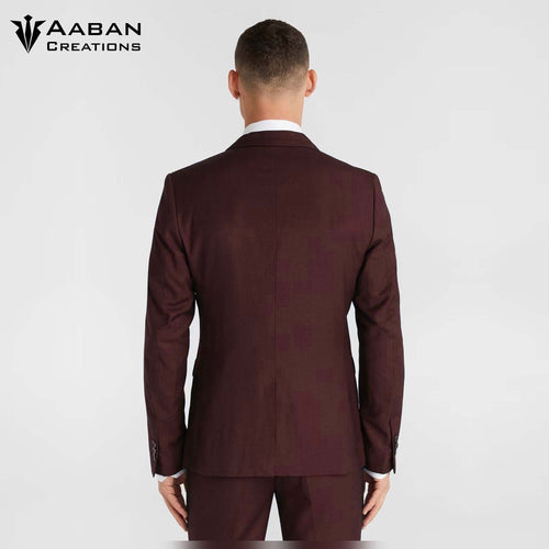 Men Crater Brown 2 pc Business Suit Formal Wear With Custom Made Body Slim Fit Impressive Luxury Wear Meetings Also For Occasional