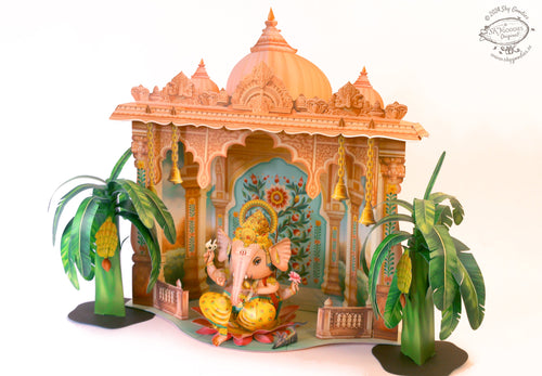 DIY Paper Mandir, Fun Craft Kit, Ideal for Religious DÃ©cor, Creative DIY Project