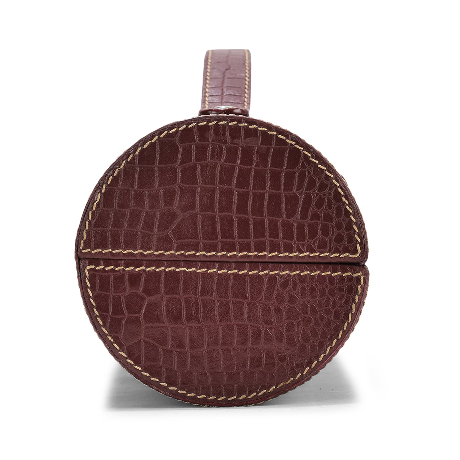 Croc Bottle Bag Cover, Elegant Aesthetic Maroon Leather, Compact and Durable, Ideal for Everyday Use (Maroon)