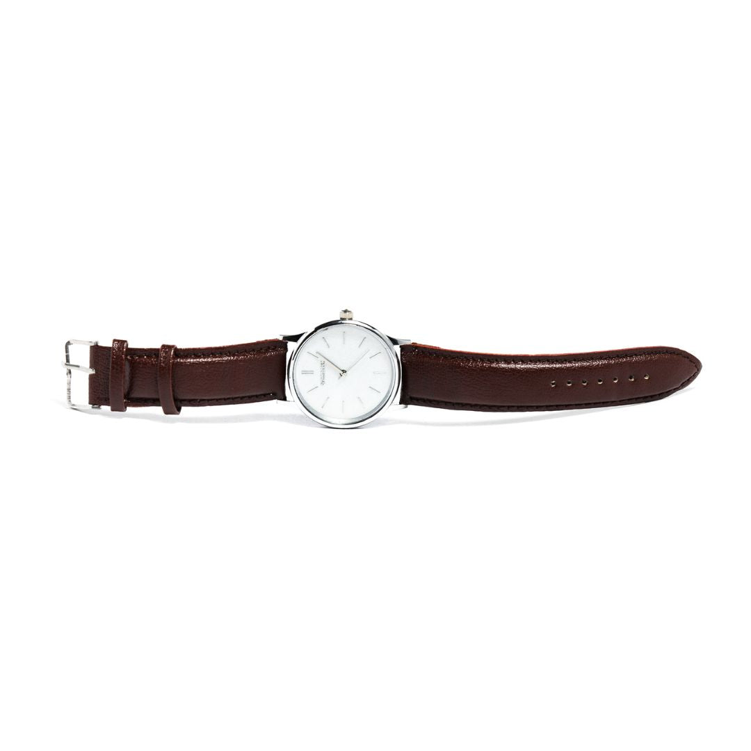 Brown Watch – Classic Analog Design, Steel Strap, Perfect for Weddings or Casual Wear, Brown