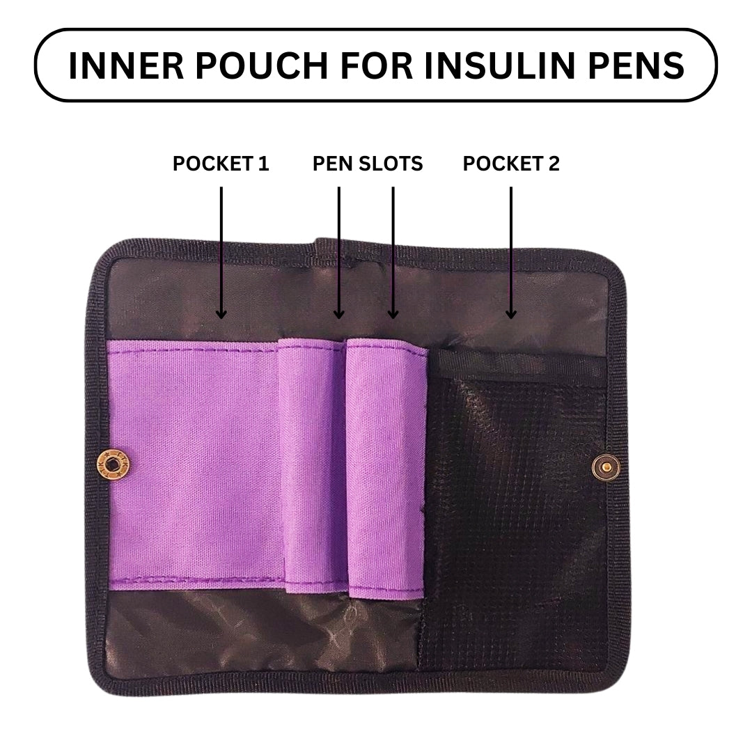 Outer Woods Insulin Cooling Travel Pouch for Diabetics with Two Ice Gel Packs | Ice Pack for Insulin | Insulin Cooler Bag for Travel | Keep Insulin Safe and Cool for 6 to 8 Hours