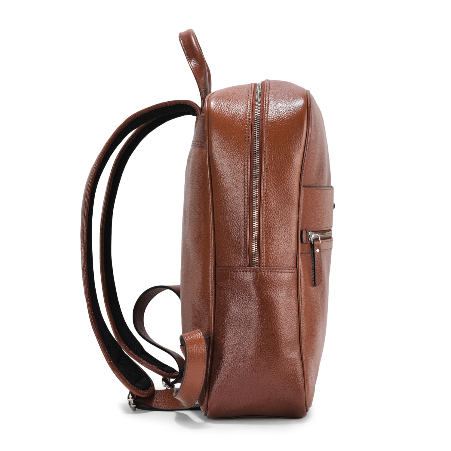 Athleisure Grain Leather Backpack, Durable Tan Leather, Comfortable and Spacious, Ideal for Everyday and Outdoor Use (Tan)