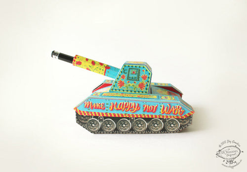 DIY Army Tank Pen Holder & Boxes - COLORFUL, Fun Desk DÃ©cor, Ideal for Office, Creative DIY Project