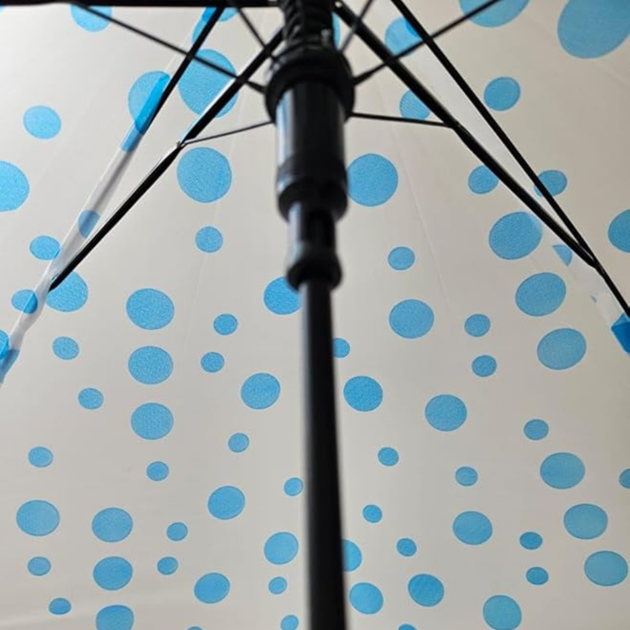 Transparent Polka Dot Umbrella with Durable Auto Open/Close | Women's Umbrella with 8 Wind-Resistant Ribs & Rounded Tips for Sun Protection & Rainy Season (Multicolor, 21-inch)