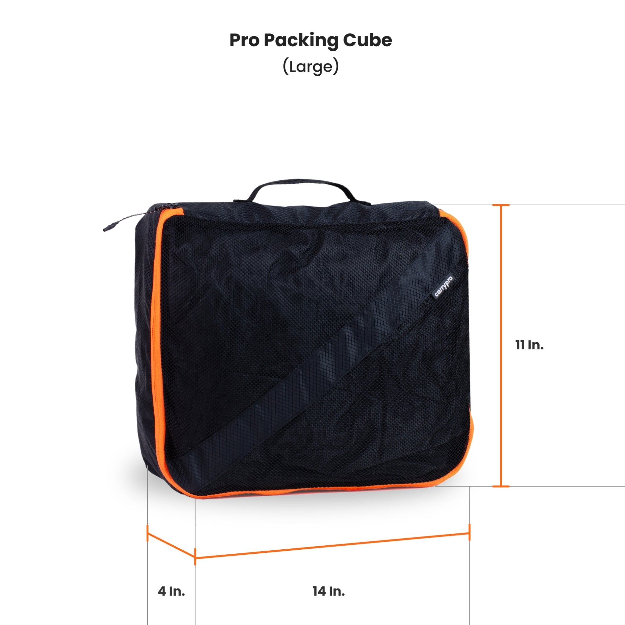 Pro Packing Cubes Travel Organiser | Water Resistant Travel Organizer with Shoe and Toiletry Bags | Black - Set of 6