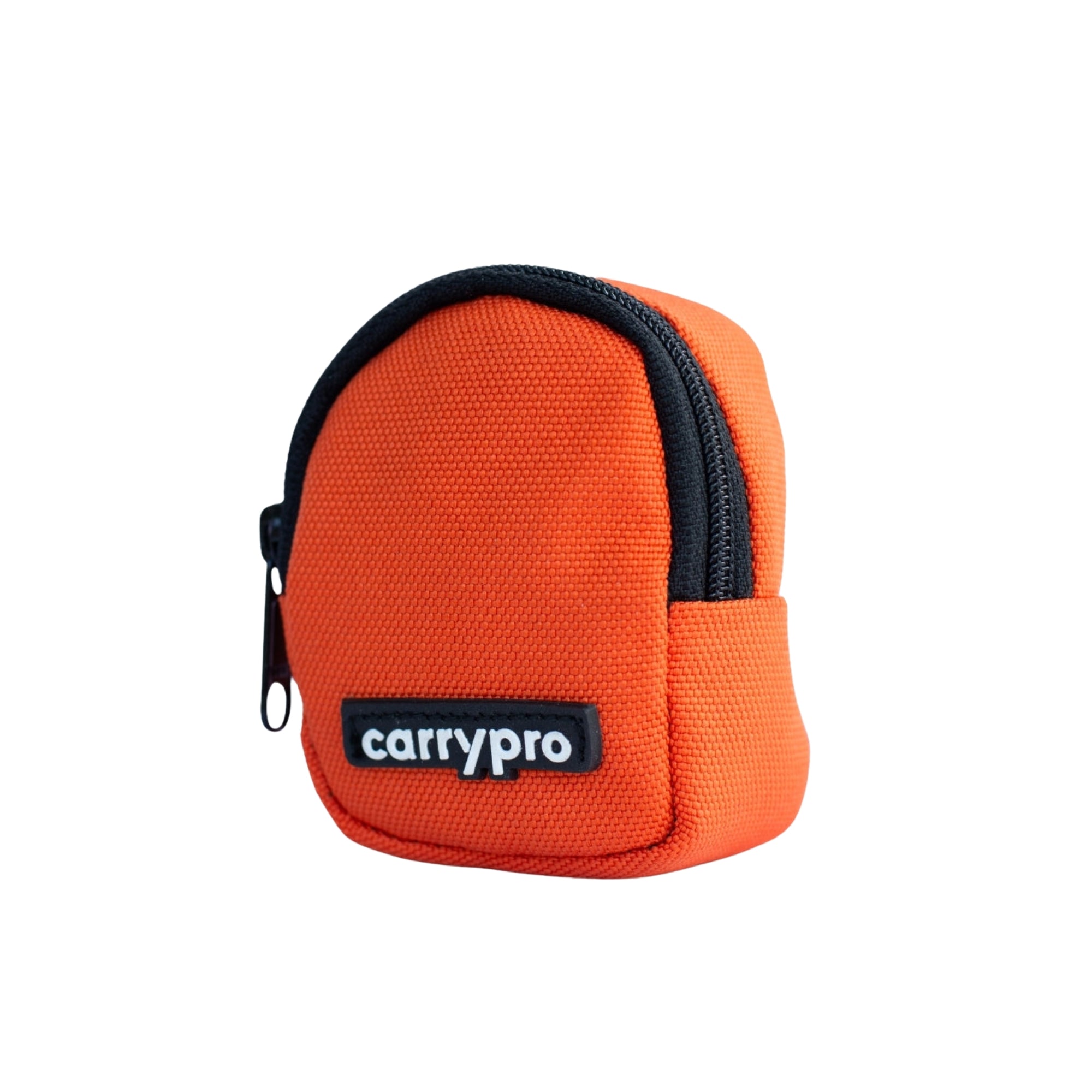 Pro Coin Pouch | Compact Coin Organizer with Zipper Closure and Detachable Hook | Hot Orange