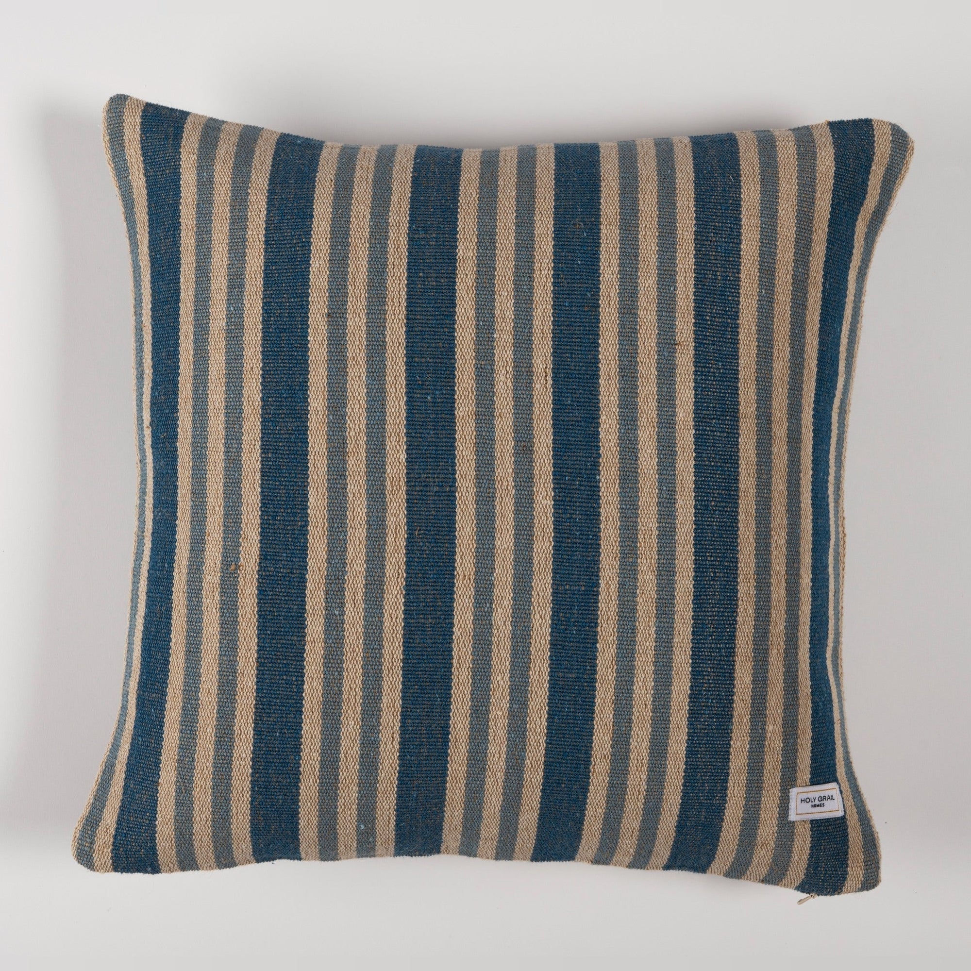 Farmhouse Blue Stripe Cushion Cover – Weather-Resistant, Durable, UV-Resistant, Quick-Drying, Stylish, Versatile for Indoor/Outdoor Use, Offers Long-Lasting Strength with Rustic Countryside Charm, Perfect for Sofas, Chairs, and Patios (Set of 2)