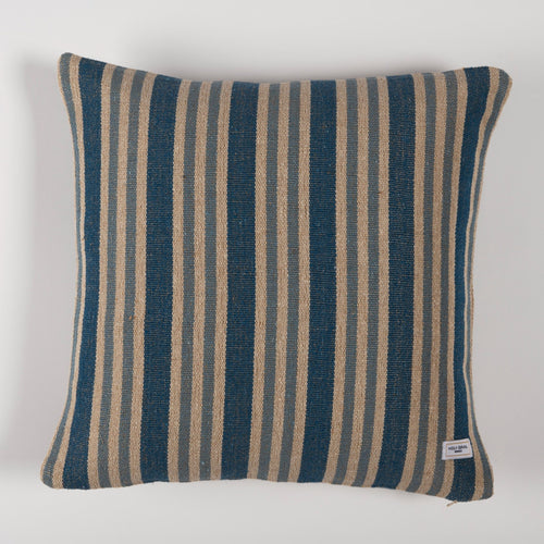 Farmhouse Blue Stripe Cushion Cover â€“ Weather-Resistant, Durable, UV-Resistant, Quick-Drying, Stylish, Versatile for Indoor/Outdoor Use, Offers Long-Lasting Strength with Rustic Countryside Charm, Perfect for Sofas, Chairs, and Patios (Set of 2)