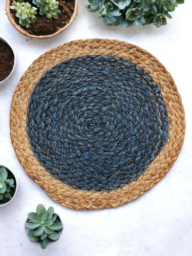 Jute Placemats set of 2 (blue)