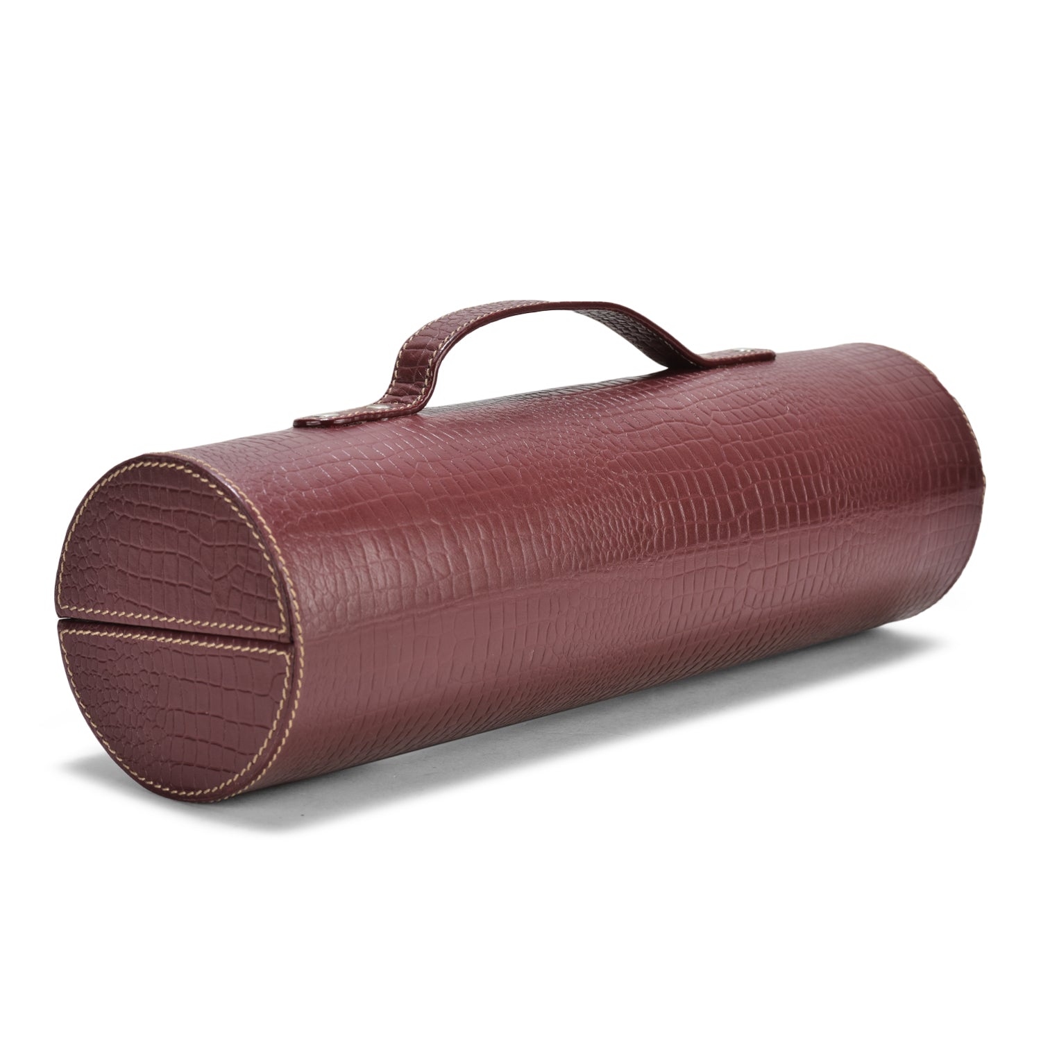 Croc Bottle Bag Cover, Elegant Aesthetic Maroon Leather, Compact and Durable, Ideal for Everyday Use (Maroon)