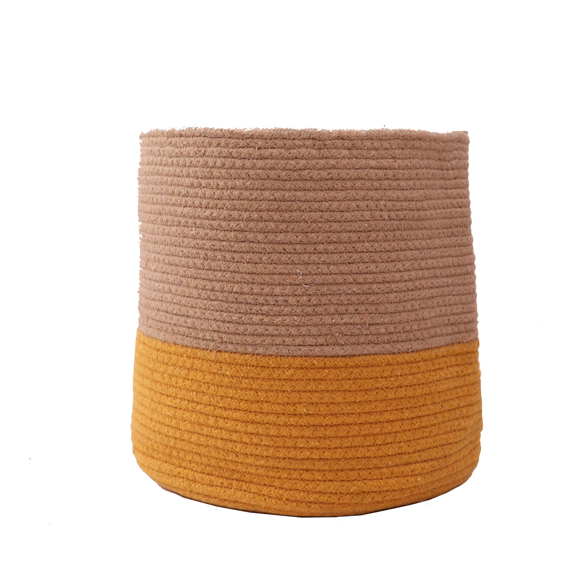 Dual tone Jute Baskets ( Yellow) Medium