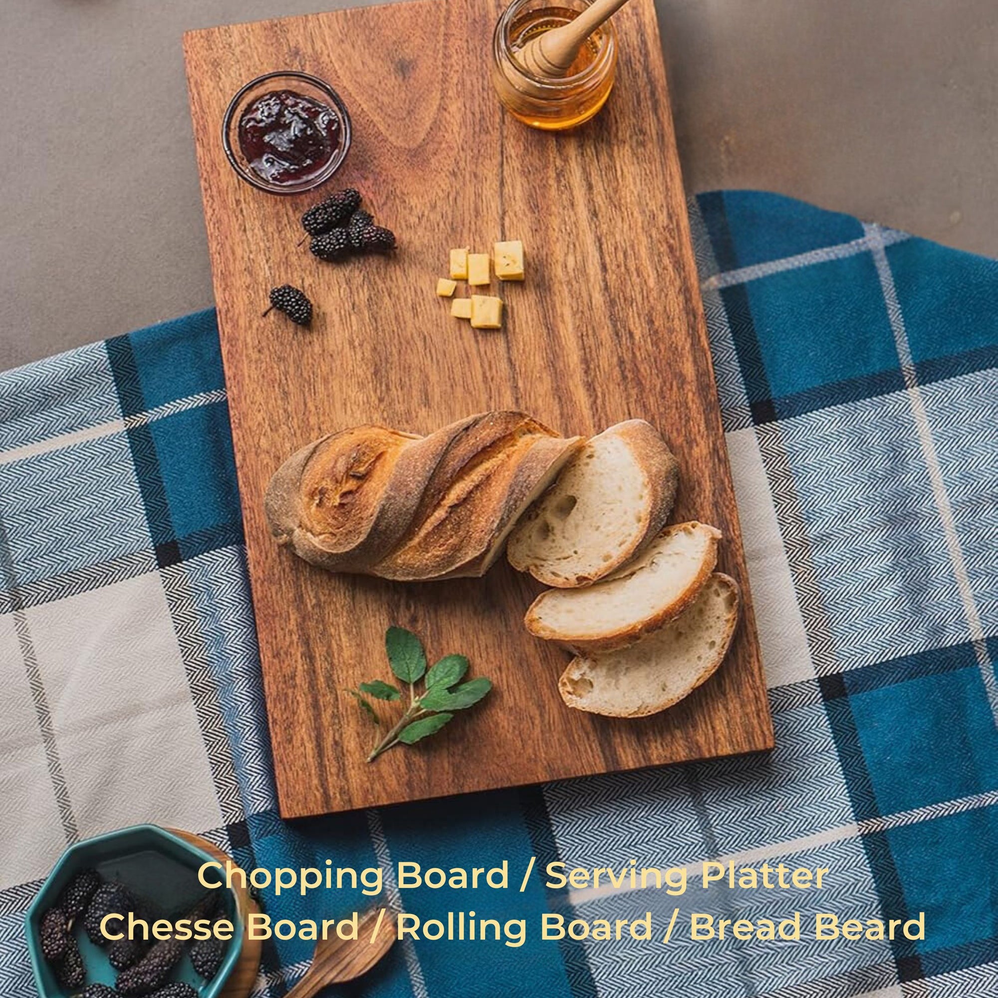 old trunk | Handcrafted Acacia Wood Chopping Board | Wood Block -Medium (15x9x1 inches) | Long-Lasting & Eco-Friendly Kitchen Cutting Board | Ideal for Vegetables, Fruits & Bread Natural