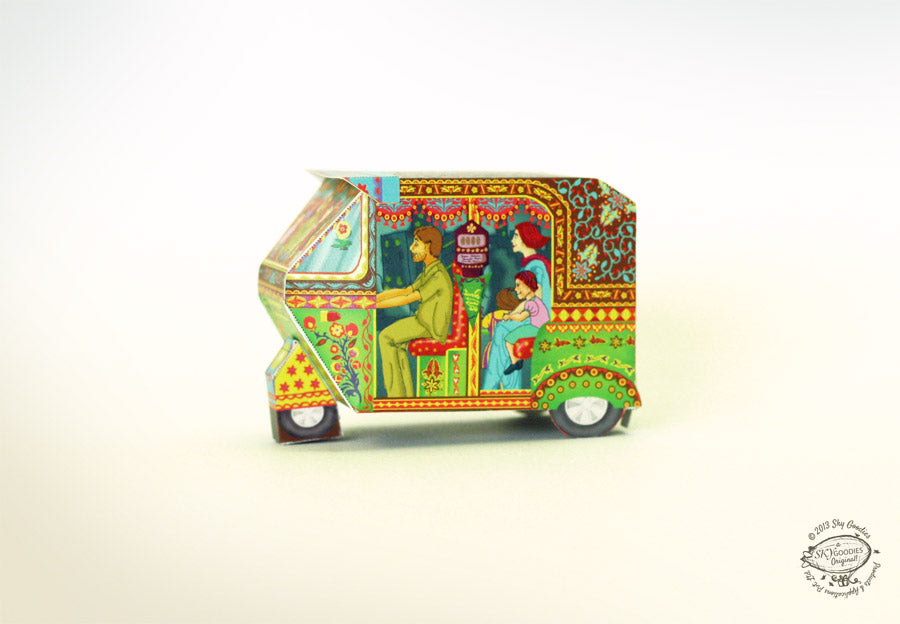 DIY Auto Rickshaw - GREEN, Craft Kit, Ideal for Home DÃ©cor, Fun DIY Crafting Activity