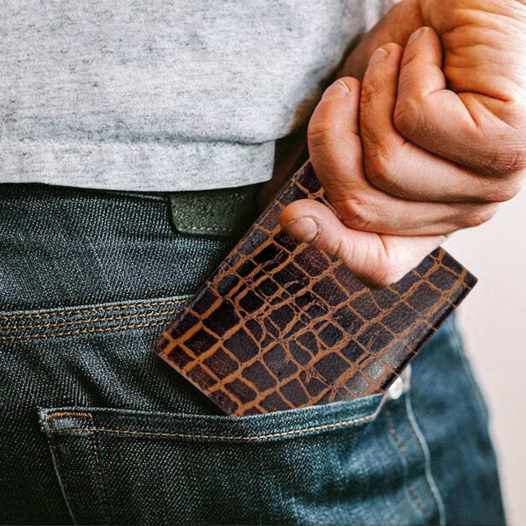 Genuine Leather Wallet for Men | Bifold Wallet with 6 Card Slots