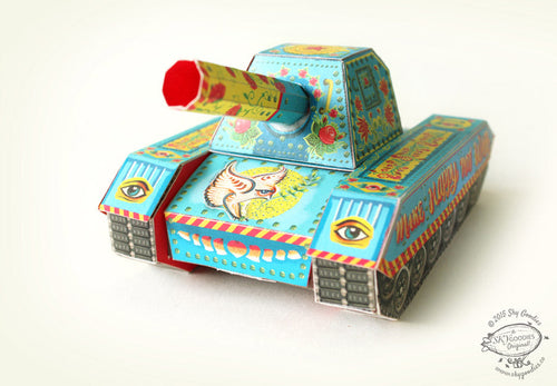 DIY Army Tank Pen Holder & Boxes - COLORFUL, Fun Desk DÃ©cor, Ideal for Office, Creative DIY Project