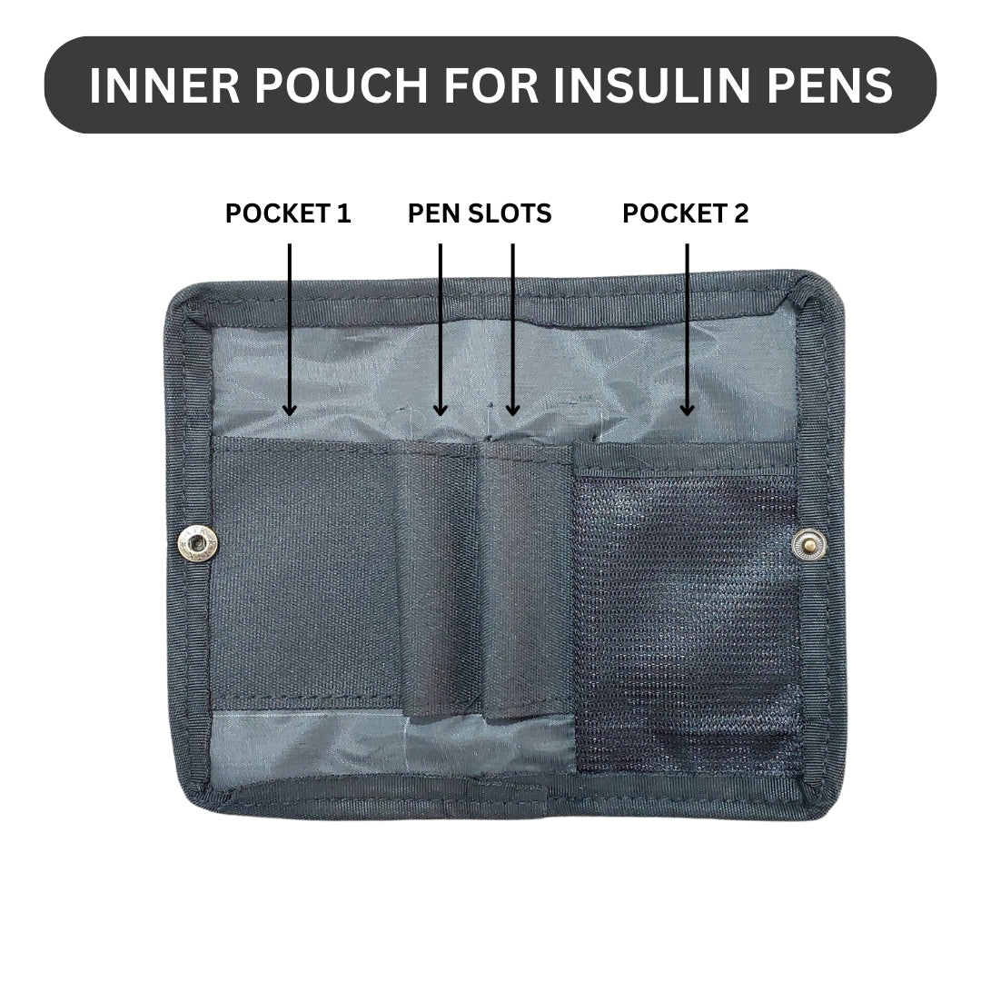 Outer Woods Insulin Cooling Travel Pouch for Diabetics with Two Ice Gel Packs | Ice Pack for Insulin | Insulin Cooler Bag for Travel | Keep Insulin Safe and Cool for 6 to 8 Hours