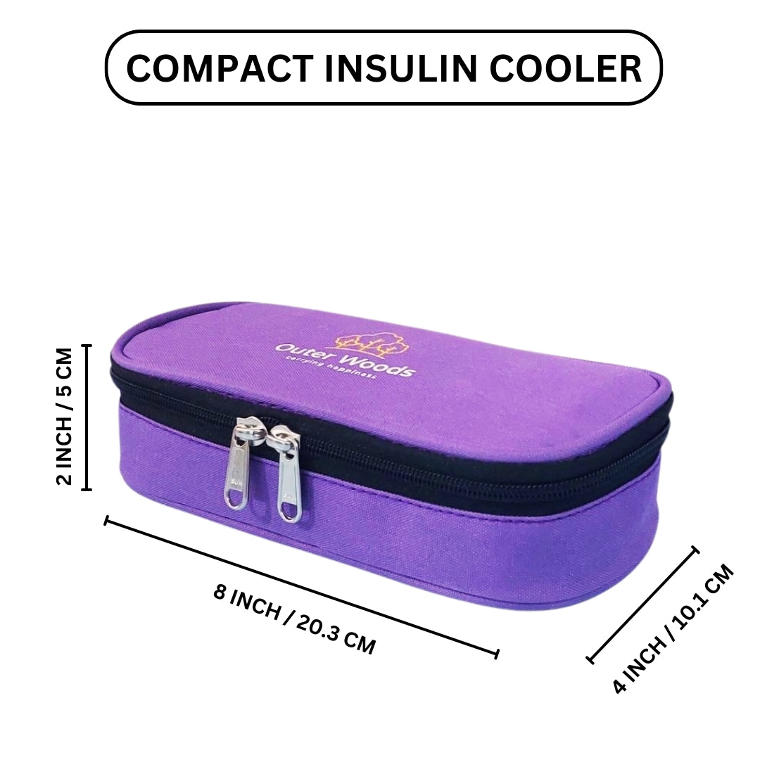 Outer Woods Insulin Cooling Travel Pouch for Diabetics with Two Ice Gel Packs | Ice Pack for Insulin | Insulin Cooler Bag for Travel | Keep Insulin Safe and Cool for 6 to 8 Hours