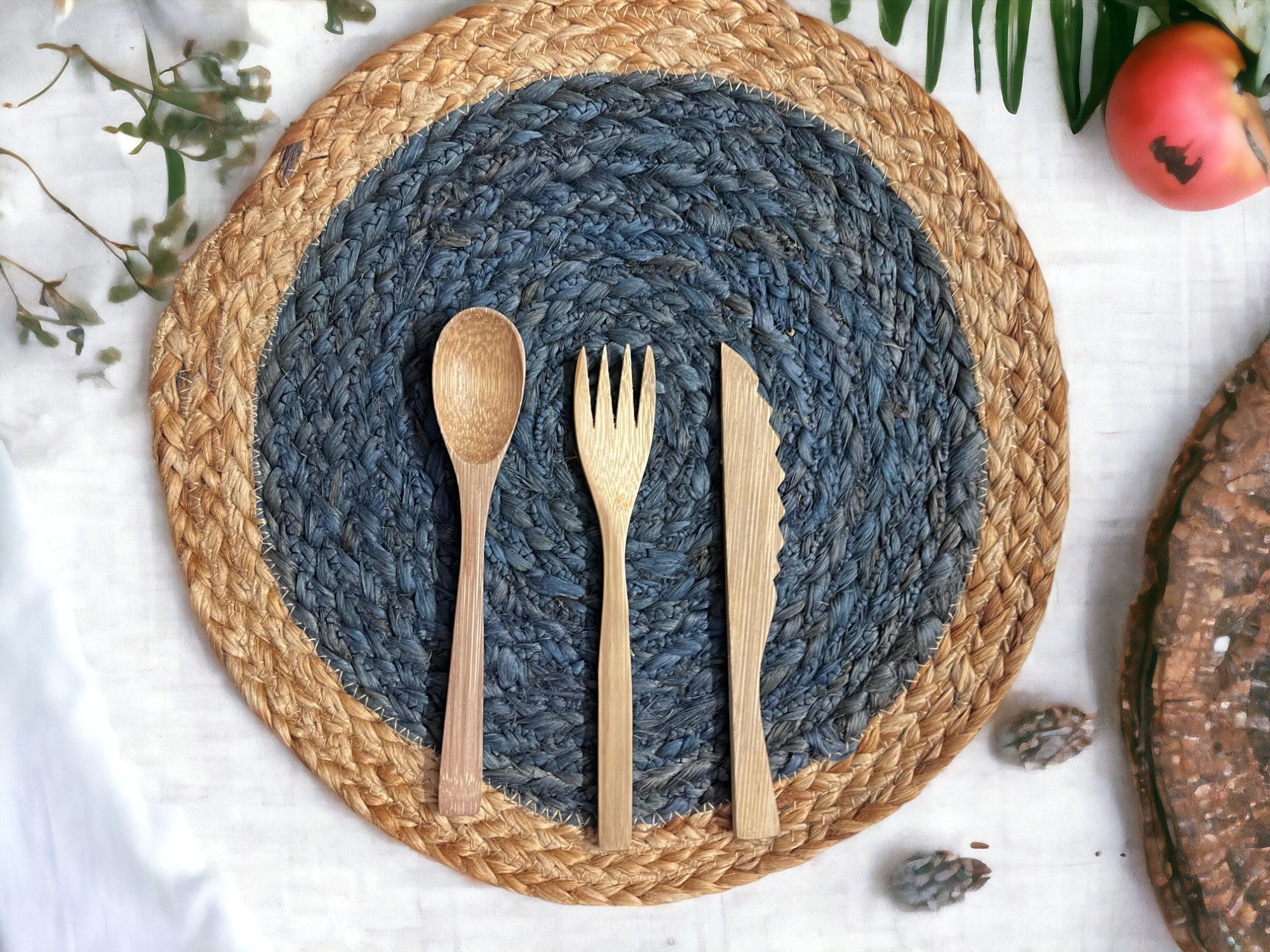 Jute Placemats set of 2 (blue)