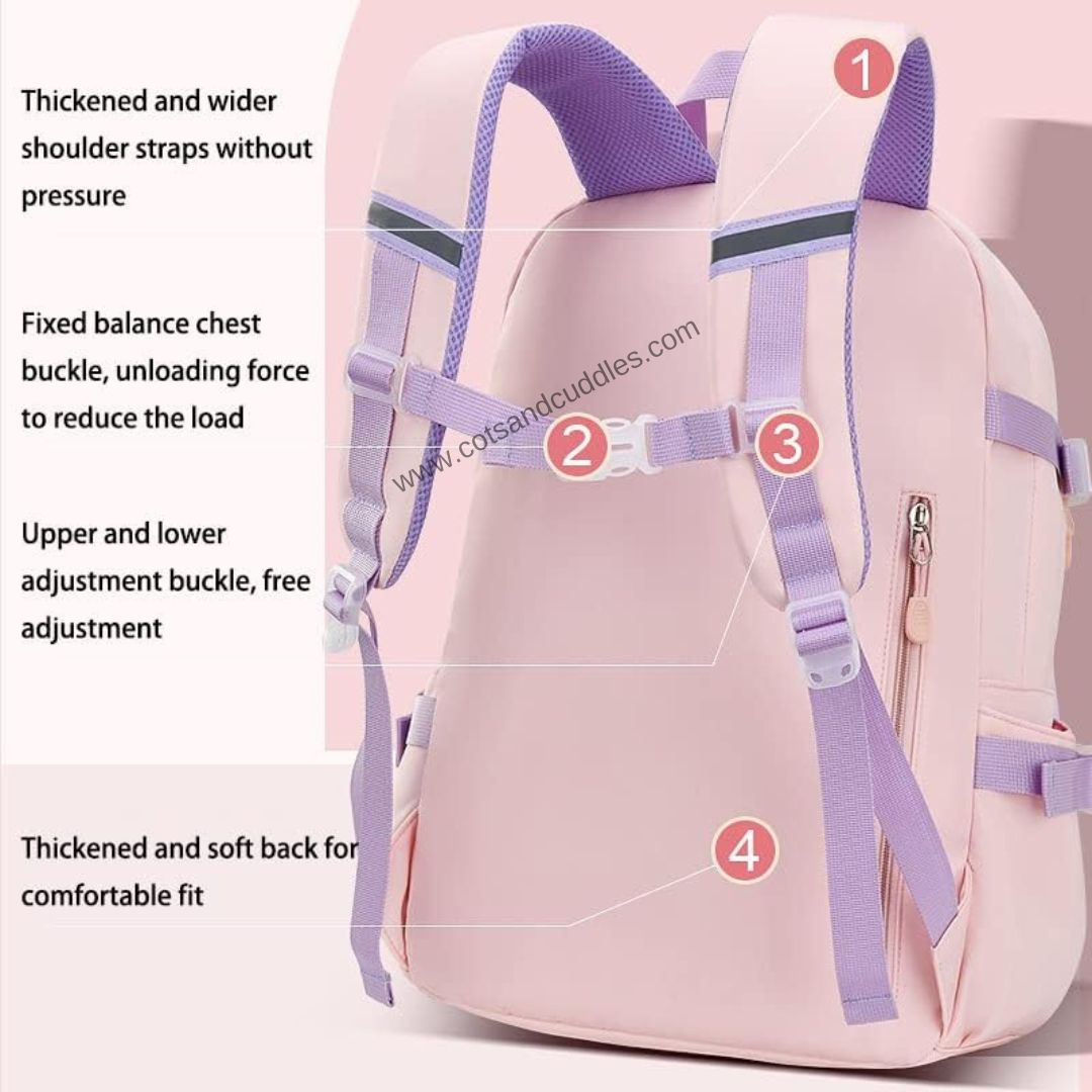 Cute Bunny Soft Toy Backpack for Small Primary School Kids with Multiple Zip Pockets and Anti-Theft Pocket