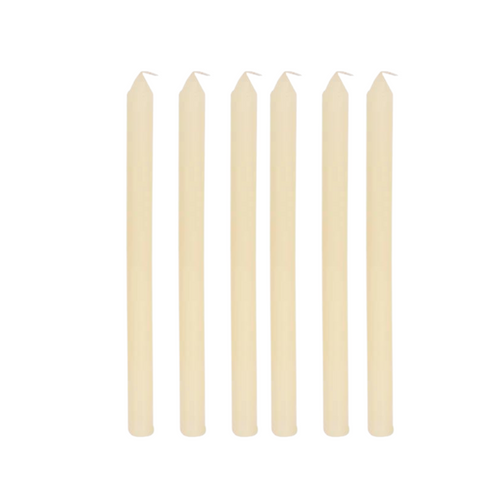 Unscented Tall Candles with Cotton Wicks | Dripless & Smokeless Candles -Set of 6