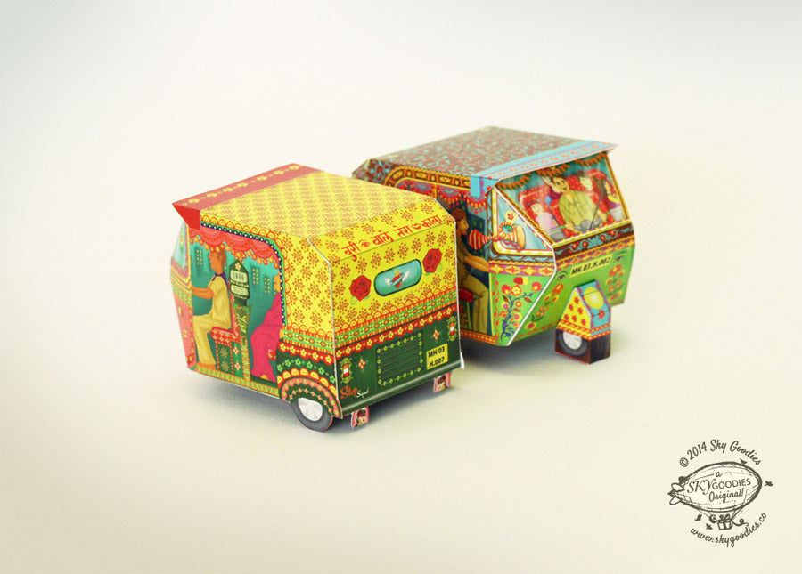 DIY Auto Rickshaw - GREEN, Craft Kit, Ideal for Home DÃ©cor, Fun DIY Crafting Activity