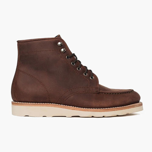 Sundown Trail Tobacco Moc Toe Boots, Comfortable Fit, Handcrafted Detailing, Goodyear Welted, Handcrafted Detailing, Slip-Resistant Sole, Vintage Aesthetic