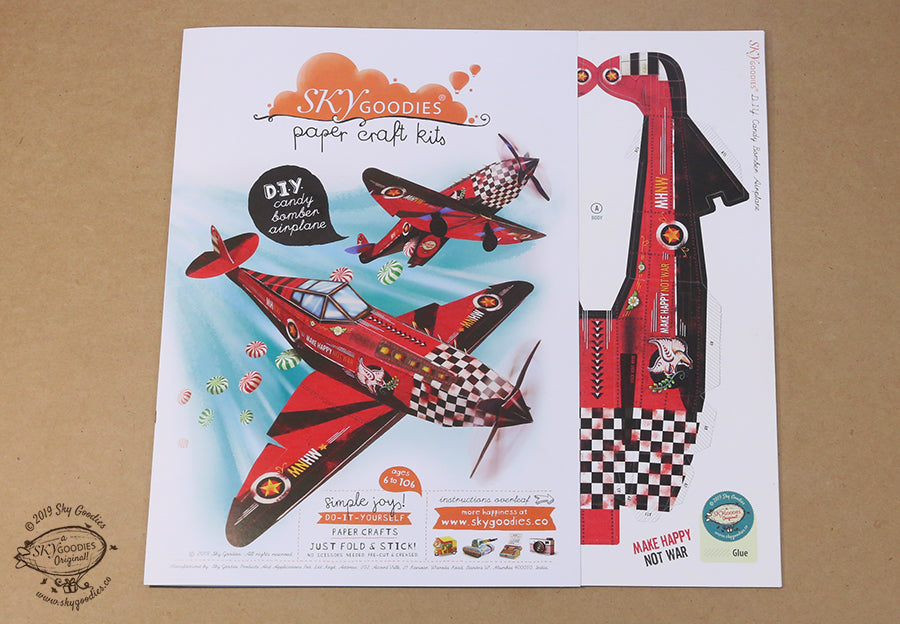 DIY Candy Bomber Airplane, Fun Craft Kit, Ideal for Home DÃ©cor, Creative DIY Project