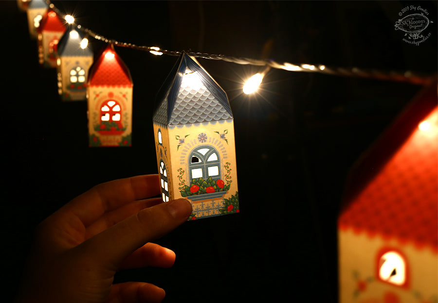 Mini Happy Home Fairy Lights, Electric with 2-Pin Plug, Perfect for Home DÃ©cor, Festive Lighting, Warm Ambiance (Set of 10)