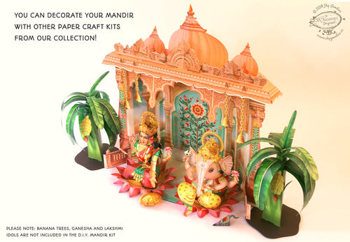 DIY Paper Mandir, Fun Craft Kit, Ideal for Religious DÃ©cor, Creative DIY Project