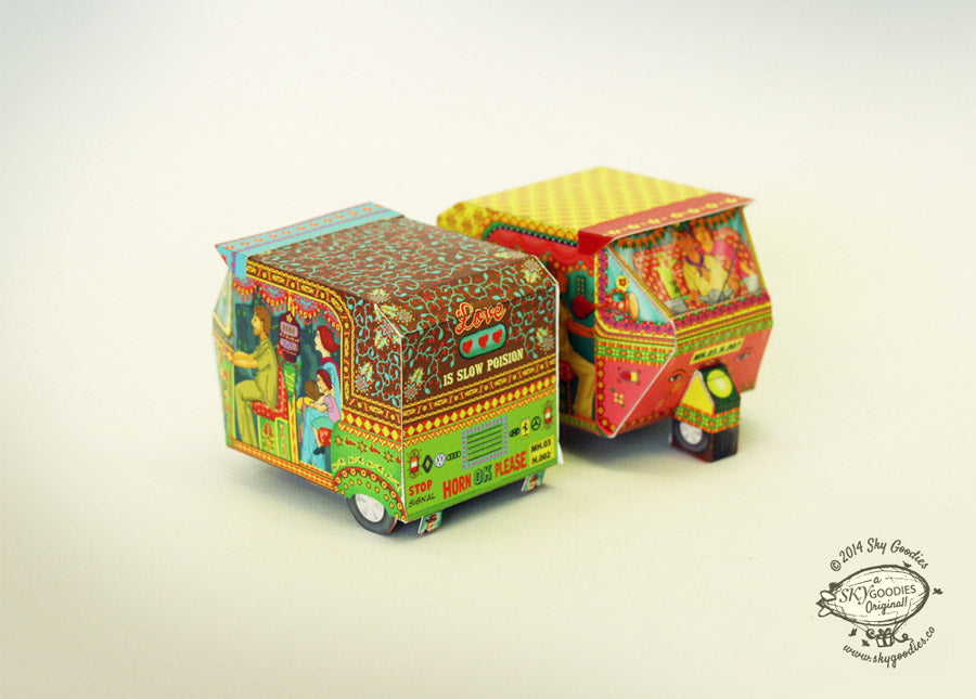 DIY Auto Rickshaw - GREEN, Craft Kit, Ideal for Home DÃ©cor, Fun DIY Crafting Activity