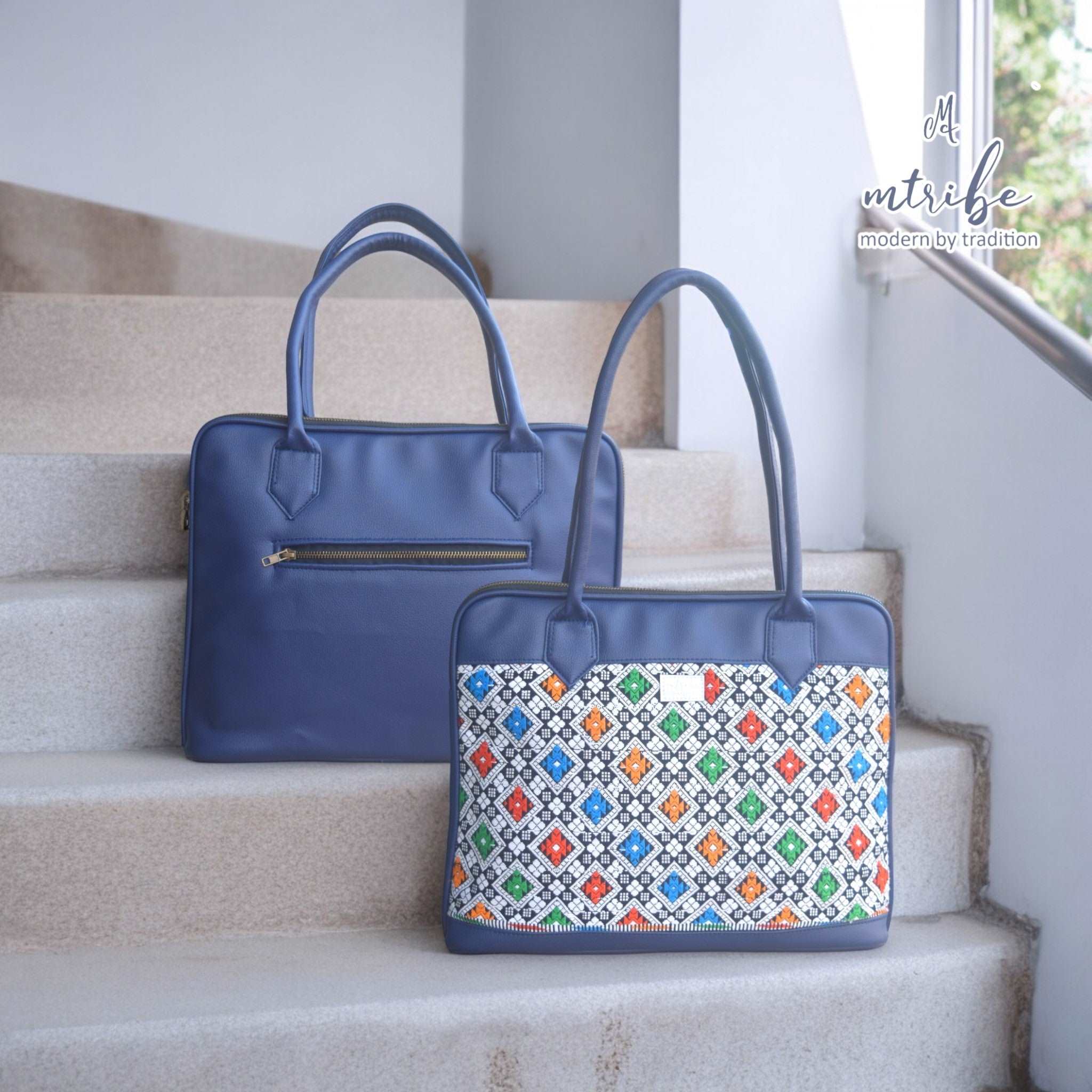 Blossom Blue Large Tote