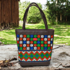 Colorful Bead Couture Tote