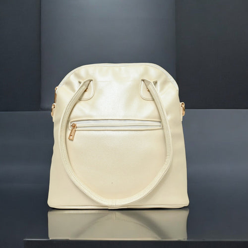 Ivory Luxe Office handbag (Biege & black motif