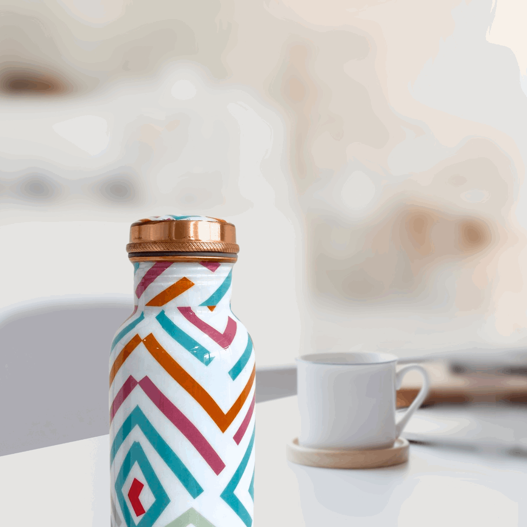 Abstract Copper Water Bottle