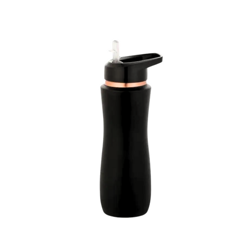 Sports Black Copper Water Bottle with Leakproof Design | 1L Bottle Bottle for Office, Home and Travel