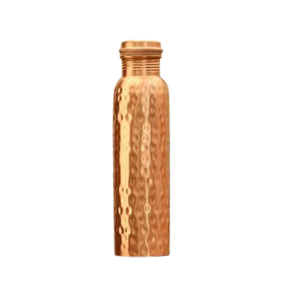 Hammered Pure Copper Water Bottle | Lightweight Bottle for Office, Travel & Home