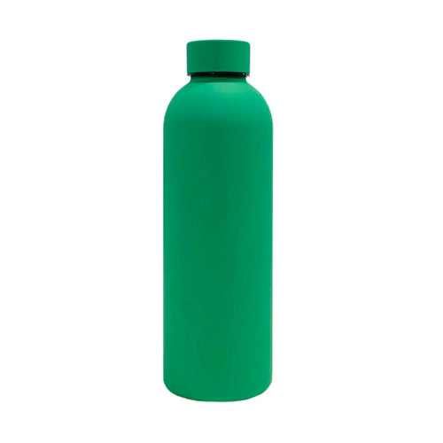 SuperGeneriX 500ml Matte Finish Stainless Steel Water Bottle | Vacuum Insulated Travel Bottle | Hot & Cold Water Bottle | Smooth Rubber Finish Water Bottle (Green)