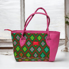 Mystque Pink & colorful Motif Bag