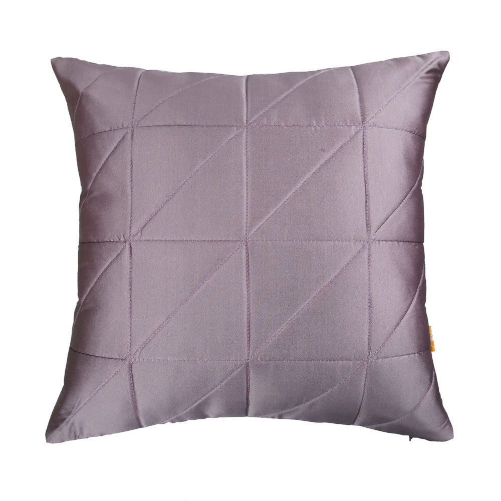 Wine Quilted Cushion Cover, Wine Asymmetrical Quilted Cushion with Shimmer Gold Piping, Concealed Zipper, Decorative Throw Pillow (12"x18")